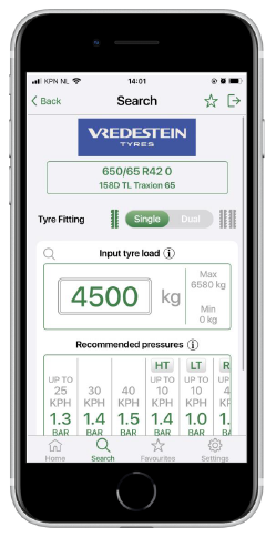 522 1 6885 Impression Agro Tyre Pressure app Vredestein 2023