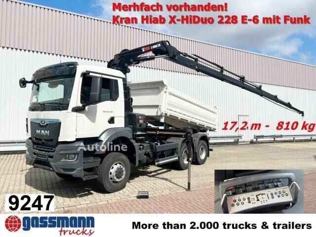 MAN TGS 33.430 6×6 BB CH mit Kran Hiab X-HiDuo 228 Nowa wywrotka MAN TGS 33.430 6×6 BB CH mit Kran Hiab X-HiDuo 228